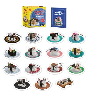 Sushi Cats Magnet Set: They're Magical! - Tange & Nakimushi Peanuts, and Stall, Sam