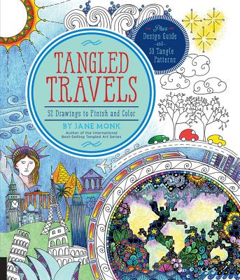 Tangled Travels: 52 Drawings to Finish and Color - Monk, Jane