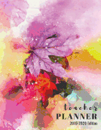 Teacher Planner 2019-2020 Edition: 12-month Calendar Schedule Organizer, 48-weeks Lesson Plan (July 2019 to June 2020), 8.5 x 11 inches, Colorful Leaves