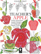 Teacher's Apple: Pretty Mandala Apple Designs on Keepsake Paper Crafts to Color