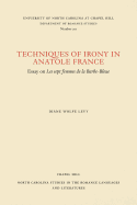 Techniques of Irony in Anatole France: Essay on Les Sept Femmes de La Barbe-Bleue