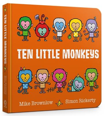 Ten Little Monkeys Board Book - Brownlow, Mike