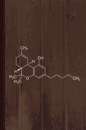 THC Molecule Cannabis Weed Journal Notebook: Blank Lined Ruled for Writing 6x9 110 Pages