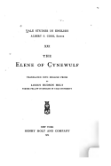 The Elene of Cynewulf