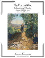 The Expected One Cross Stitch Pattern - Ferdinand Georg Waldmller: Regular and Large Print Cross Stitch Chart