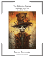 The Grinning Specter Cross Stitch Pattern: Regular and Large Print Cross Stitch Chart