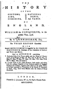 The History of the Customs, AIDS, Subsidies, National Debts, and Taxes, of England