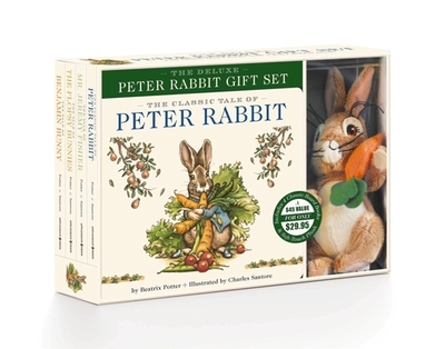 The Peter Rabbit Deluxe Plush Gift Set: The Classic Edition Board Book + Plush Stuffed Animal Toy Rabbit Gift Set (a Classic Tale of Adventure and Virtue with Plush Peter Rabbit Toy) - Potter, Beatrix