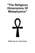 "The Religious Dimensions Of Metaphysics"