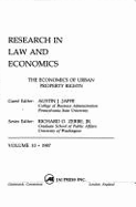 The Research in Law and Economics: Economics of Urban Property Rights - Zerbe, Richard O. (Volume editor), and Goldberg, Victor P. (Volume editor)