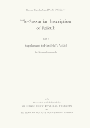 The Sassanian Inscription of Paikuli: Part 1: Supplement to Herzfeld's Paikuli