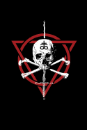 The Skull and Sword: Satanic Sigil - Sulphur Cross - College Ruled Lined Pages