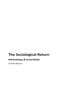 The Sociological Return: Methodology and Social Media