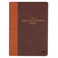 The Spiritual Growth Bible, Study Bible, NLT - New Living Translation Holy Bible, Faux Leather, Chocolate Brown/Ginger