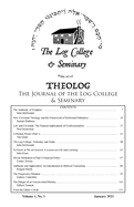Theolog, Volume 1, Number 1: The Journal of the Log College & Seminary