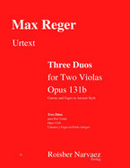 Three Duos for Two Violas in Ancient Style. Opus 131b: Canons and Fuges in Ancient Style
