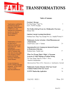 Transformations: A Publication of the Florida Association of Mathematics Teacher Educators