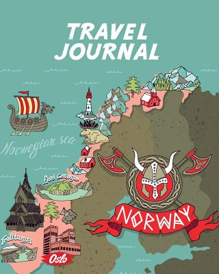 Travel Journal: Map of Norway. Kid's Travel Journal. Simple, Fun Holiday Activity Diary and Scrapbook to Write, Draw and Stick-In. (Norwegian Map, Vacation Notebook, Adventure Log) - Journals, Pomegranate