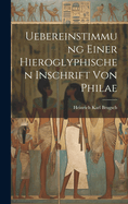 Uebereinstimmung Einer Hieroglyphischen Inschrift Von Philae