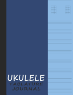 Ukulele Tablature Journal: Tabs Workbook for Composing Music - Plain Blue