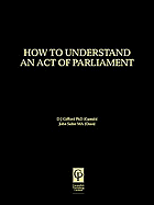 Understanding Act of Parliament