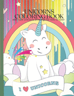 UNICORNS Coloring Book\with cute unicorns drawings for kids to color: coloring book with cute unicorns drawings for kids to color