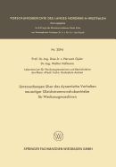 Untersuchungen ber Das Dynamische Verhalten Neuartiger Gleichstromvorschubantriebe Fr Werkzeugmaschinen