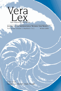 Vera Lex Vol 7: Journal of the International Natural Law Society