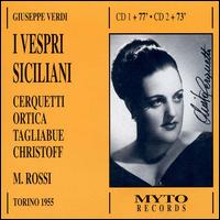 Verdi: I Vespri Siciliani - Anita Cerquetti (vocals); Boris Christoff (vocals); Carlo Tagliabue (vocals); Cristiano Dalamangas (vocals);...