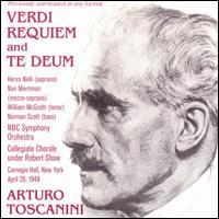 Verdi: Requiem; Te Deum - Herva Nelli (soprano); Nan Merriman (mezzo-soprano); Norman Scott (bass); William McGrath (tenor);...