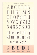 Vintage Journal Font Sample Chart, Corvinus