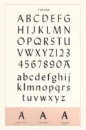 Vintage Journal Font Sample Chart, Lydian