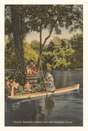 Vintage Journal Seminole Indians Dug-Out Canoe