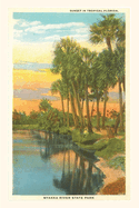 Vintage Journal Sunset in Tropical Florida, Myakka River State Park