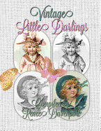 Vintage Little Darlings: Grayscale Adult Coloring Book