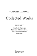 Vladimir I. Arnold--Collected Works: Symplectic Topology, Dynamics of Intersections, and Catastrophe Theory 1986-1991