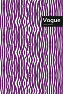 Vogue Lifestyle, Animal Print, Write-in Notebook, Dotted Lines, Wide Ruled, Medium Size 6 x 9 Inch, 144 Sheets (Red)