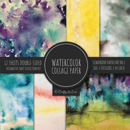 Watercolor Collage Paper for Scrapbooking: Abstract Paintings Colored Decorative Paper for Crafting