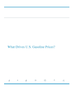 What Drives U.S. Gasoline Prices