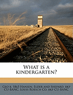 What Is a Kindergarten?