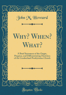 Why? When? What?: A Brief Statement of the Origin, Progress, and Differentiating Doctrines of the Cumberland Presbyterian Church (Classic Reprint)