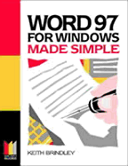 Word 97 for Windows Made Simple - Brindley, Keith