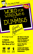 Word F/Windows 6 F/Dummies Quick Reference - Lynch, George, and Lynch