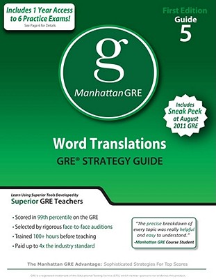 Word Translations GRE Strategy Guide - Manhattan GRE