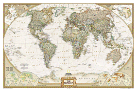 World Political Antique Map: Laminated Executive Line: PP.NGW622085