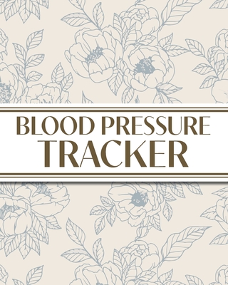 XL Large Print 1-Year Blood Pressure Tracker (Blue Roses on Cream): 8"x10" 52+ Extra Weeks Large Daily Blood Pressure Logbook Tracker Complete with Monthly Trend Graphs (5 Weeks a Month); Perfect for Seniors with its 16 pt Font! - Revive Stationery