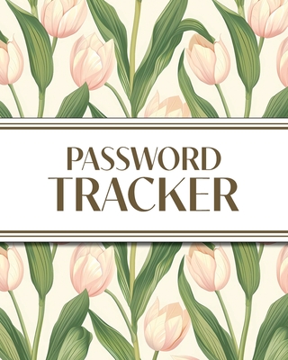 XL Large Print Password Tracker (Pink Tulips): 8"x10" 450+ Alphabetical Password Logbook for Easy Organization; Perfect for Seniors with its 16 pt Font! - Revive Stationery