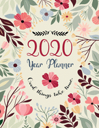 Year Planner 2020, All in one, Large A4( 8.5x11), Floral Cover for Women: Perfect for Planning and Organizing Your Home or Office