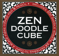 Zen Doodle Cube: Includes 200 Doodle Sheets, 24 Patterns to Copy, a Black Fibre-Tipped Pen & Pencil