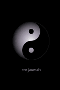 Zen Journals: Yin Yang Black Background 6 x 9